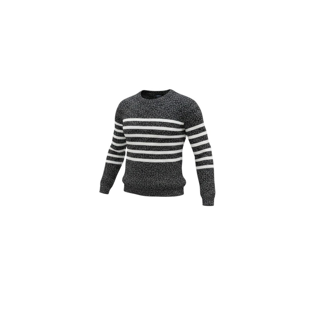 Rue21 Sweater Womens XL Black White NWT Striped Marled Knit Long Sleeve Pocket
